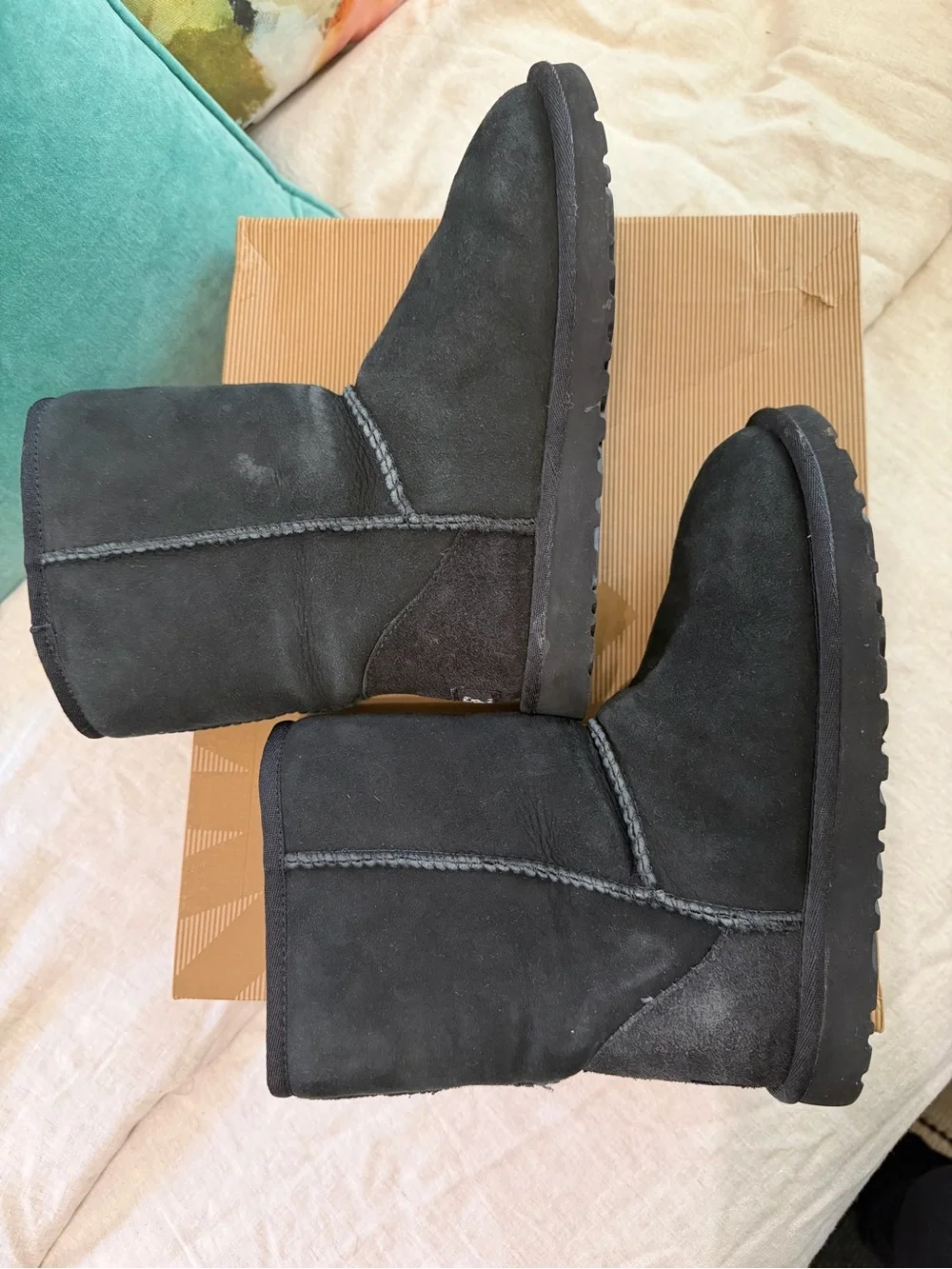 UGG Black Classic Short Suede Boots